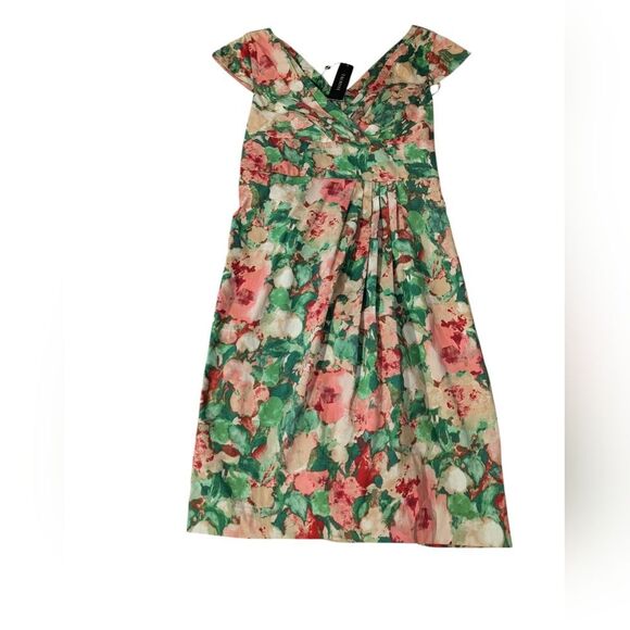 TALBOTS watercolor floral tie back sheath dress NWT Women's Size 2 Petite - Picture 5 of 12